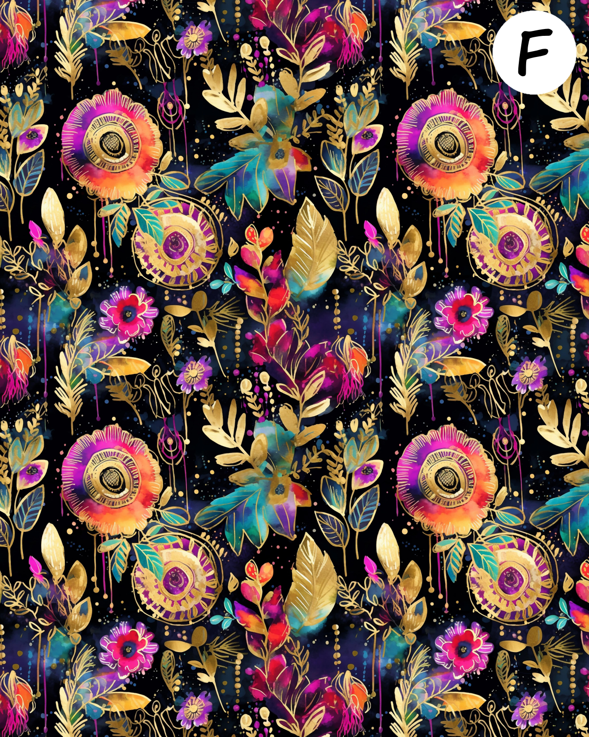 MYSTIC BLOOMS Polymer Clay Transfer Sheets F195