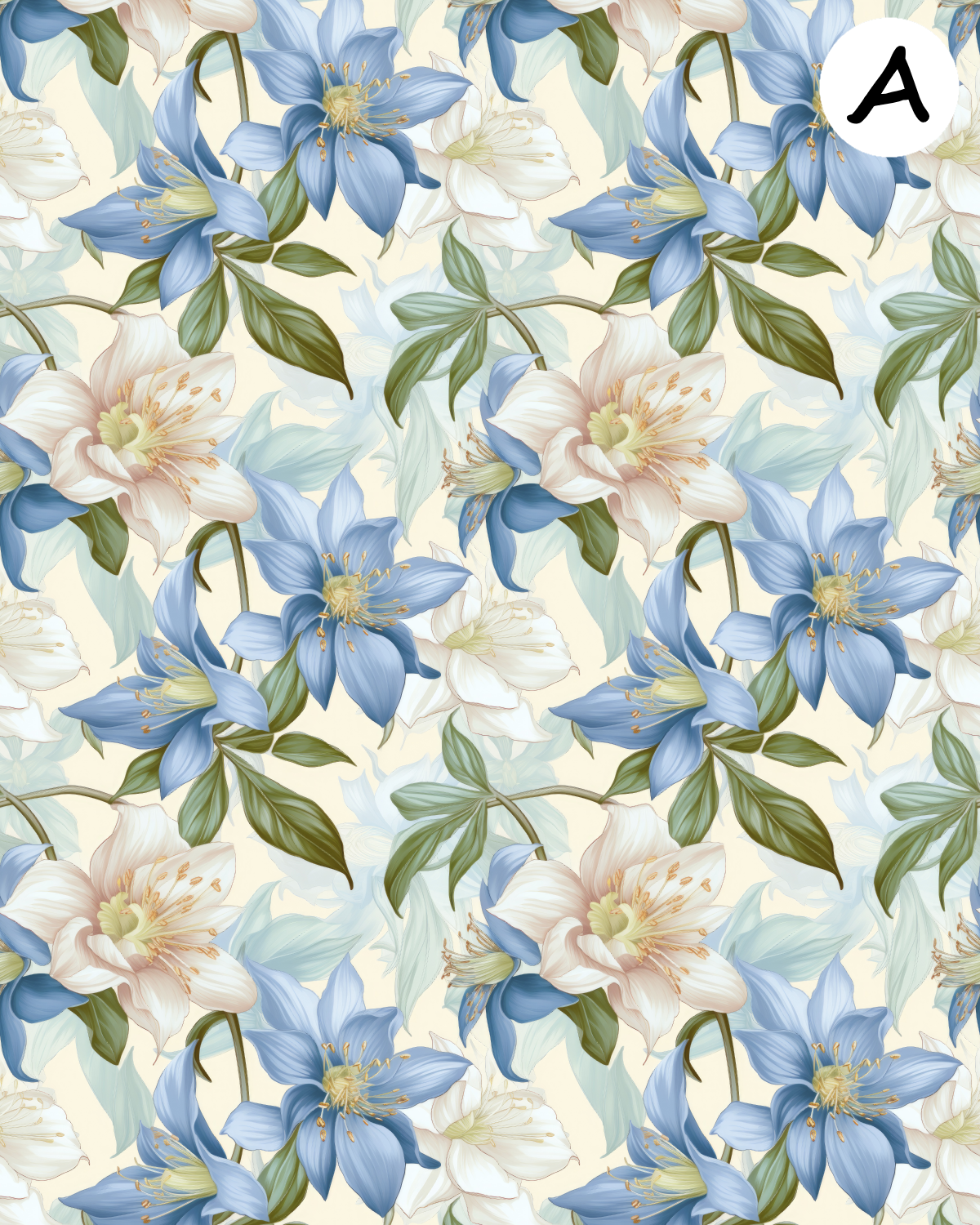 Columbine Blooms Polymer Clay Transfer Sheets | F196