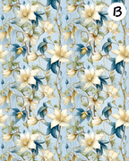 Columbine Blooms Polymer Clay Transfer Sheets | F196