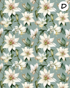 Columbine Blooms Polymer Clay Transfer Sheets | F196