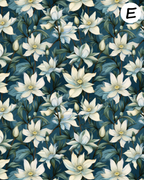 Columbine Blooms Polymer Clay Transfer Sheets | F196