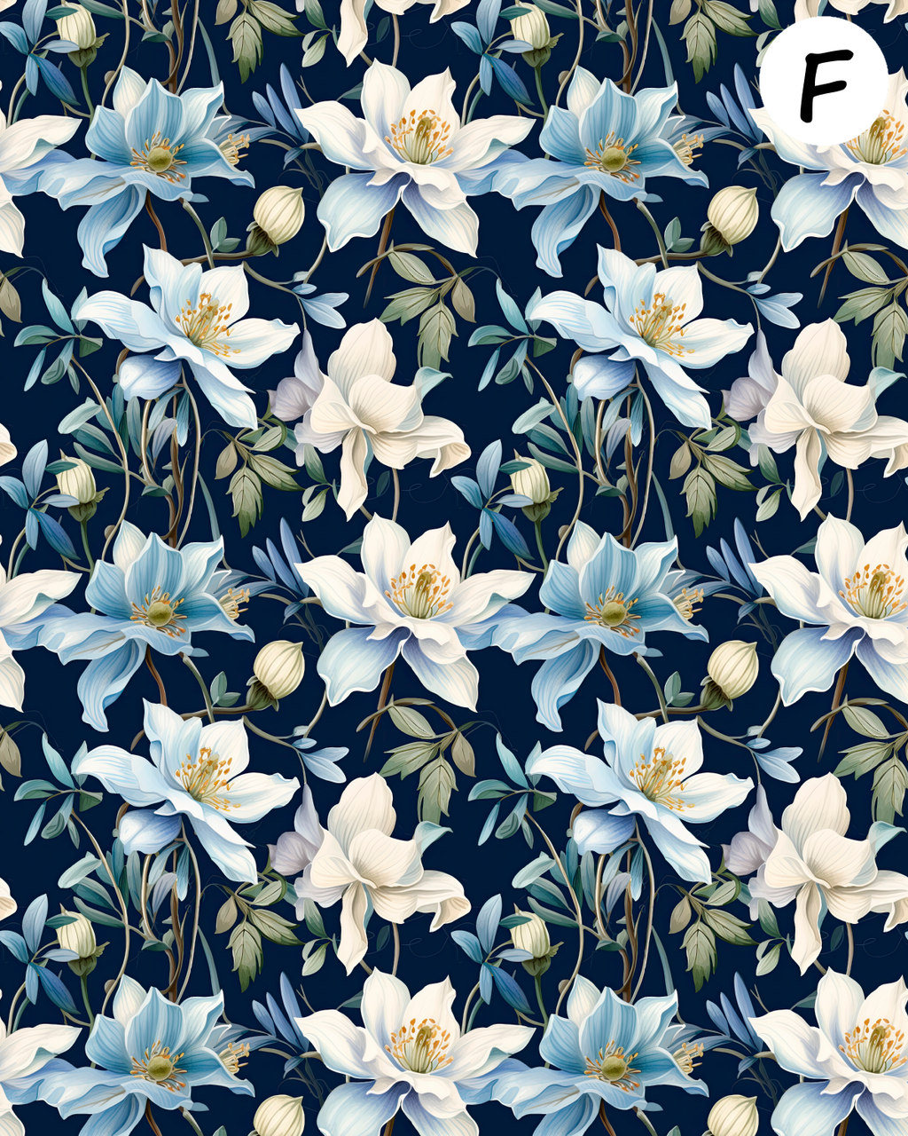 Columbine Blooms Polymer Clay Transfer Sheets | F196