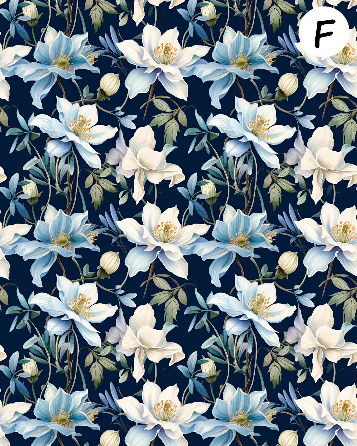 Columbine Blooms Polymer Clay Transfer Sheets | F196