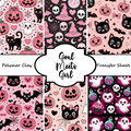 GOUL MEETS GIRL Polymer Clay Transfer Sheets | F197