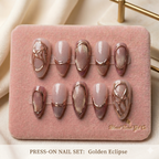 GOLDEN ECLIPSE Press On Nails