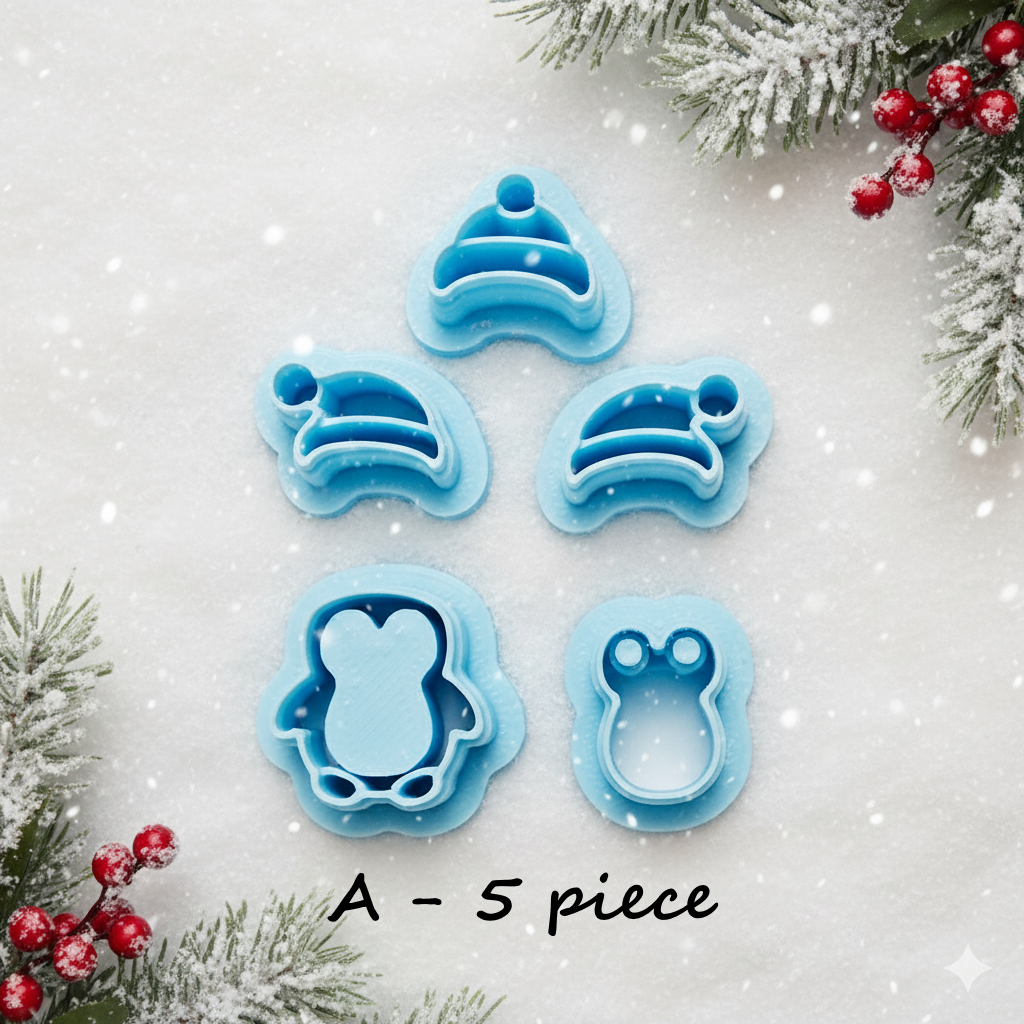 Penguin polymer clay cutter set