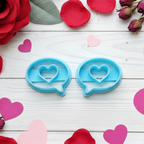 LOVE TALK speech bubble set clay cutters
