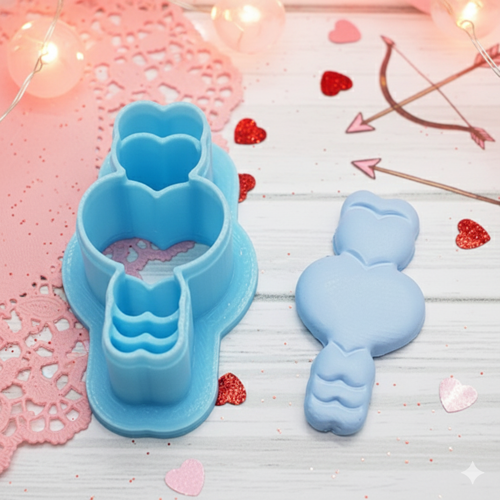 HEART Huggie polymer clay cutter
