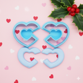 cut out HEART HOOP polymer clay cutters