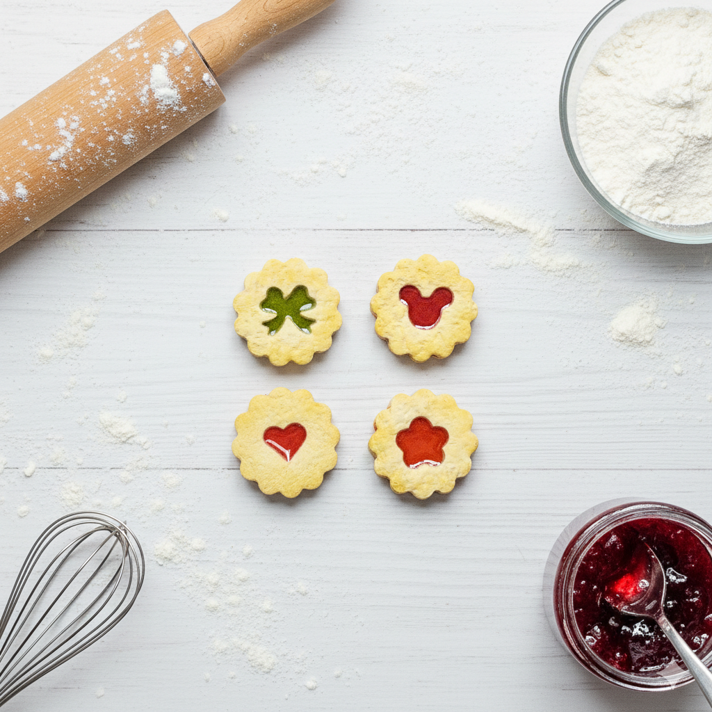 Linzer cookies polymer clay cutters