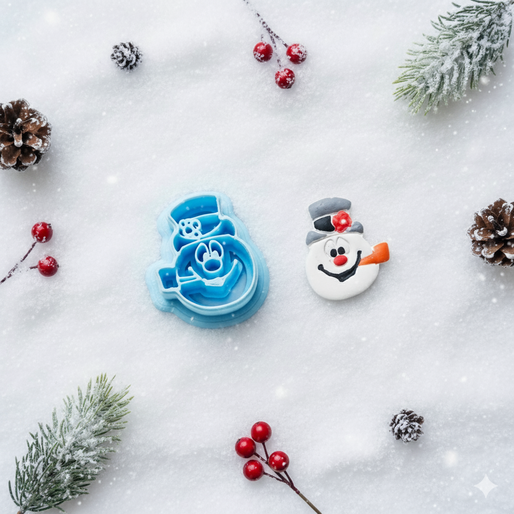 Snowman polymer clay cutter
