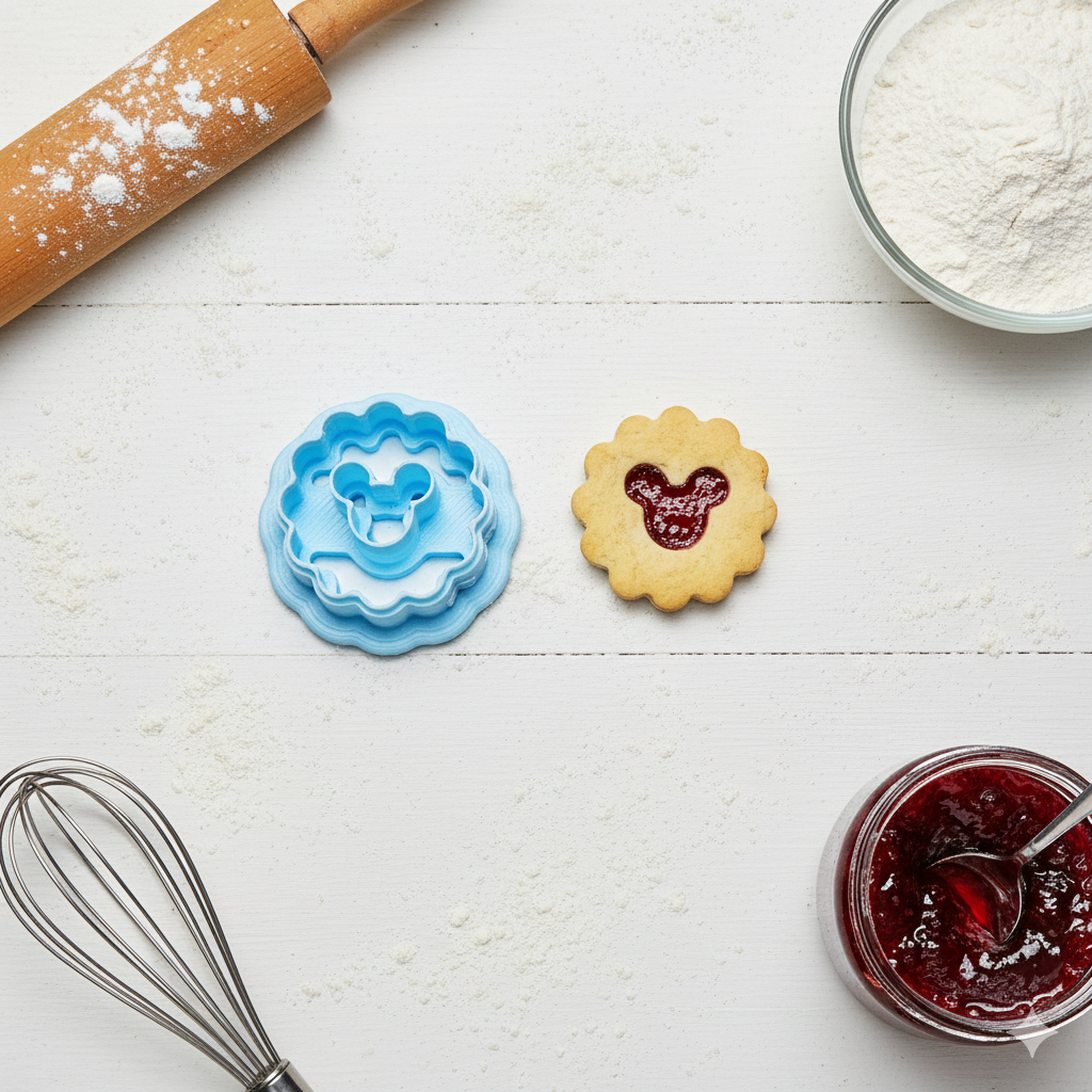 Linzer cookies polymer clay cutters