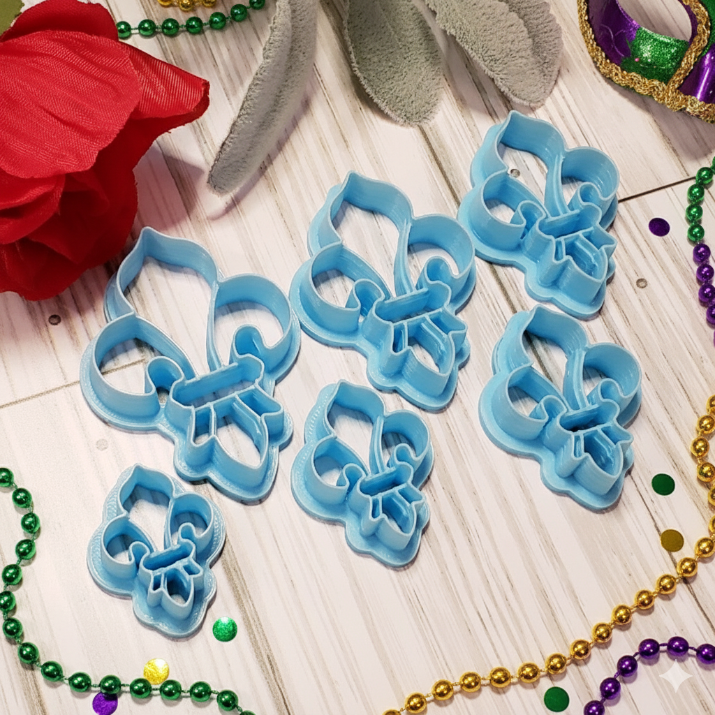 FLEUR de LIS style 1 polymer clay cutters