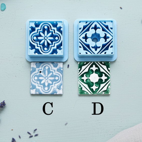 Ornate Tile  clay cutters