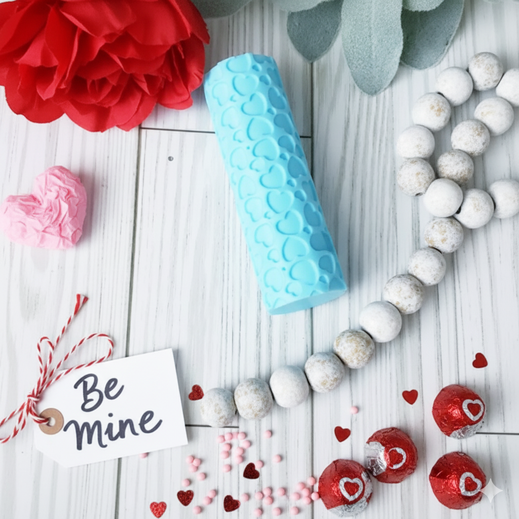 Valentine Hearts texture roller style 1
