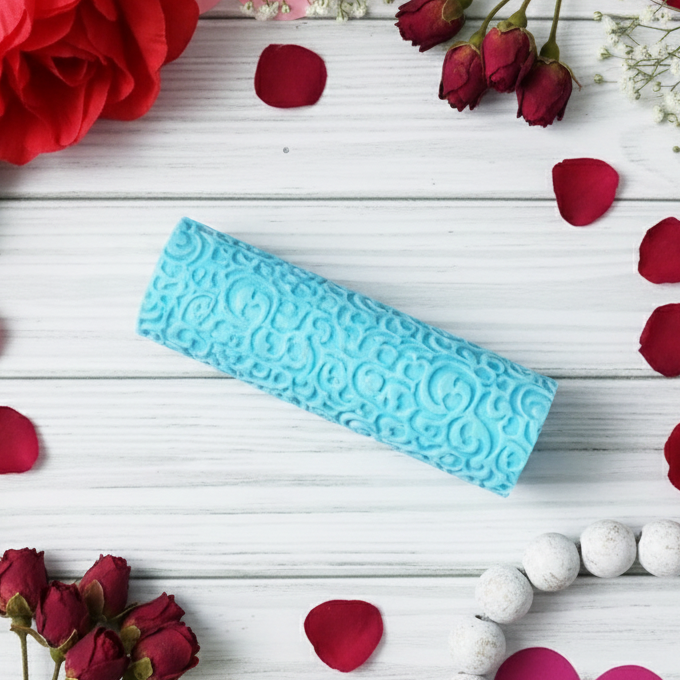 Valentine HEART DAMASK deboss texture roller