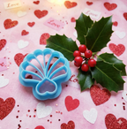 SEASHELL HEART Valentine's Day polymer clay cutter