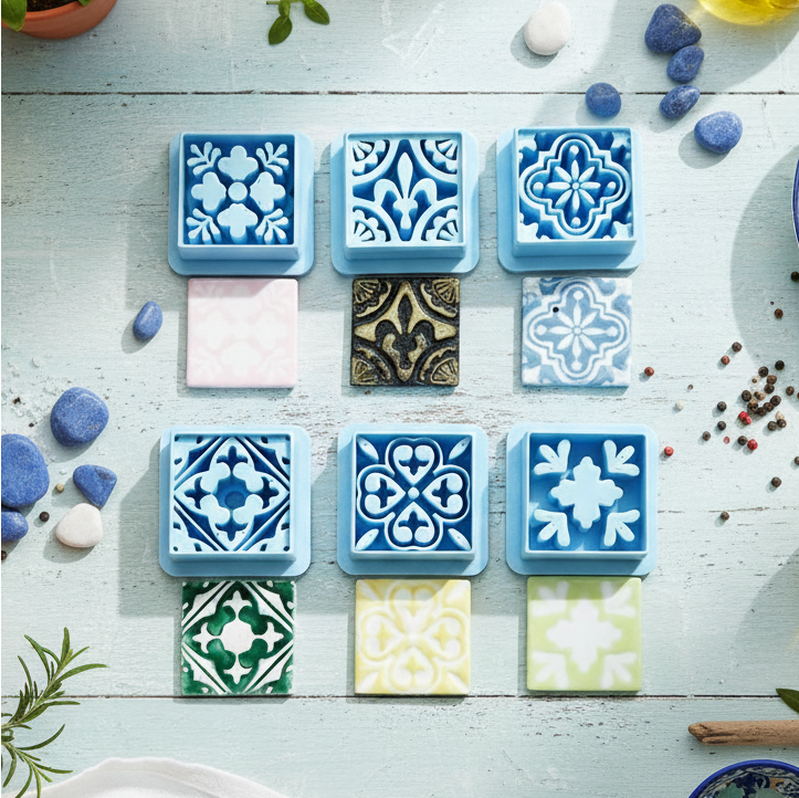 Ornate Tile  clay cutters