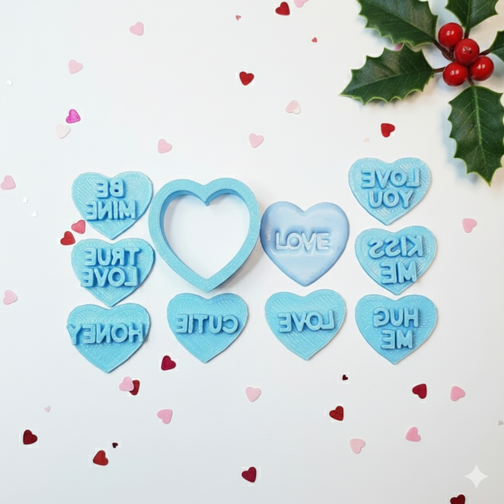 9 pc Candy CONVERSATON HEARTS set