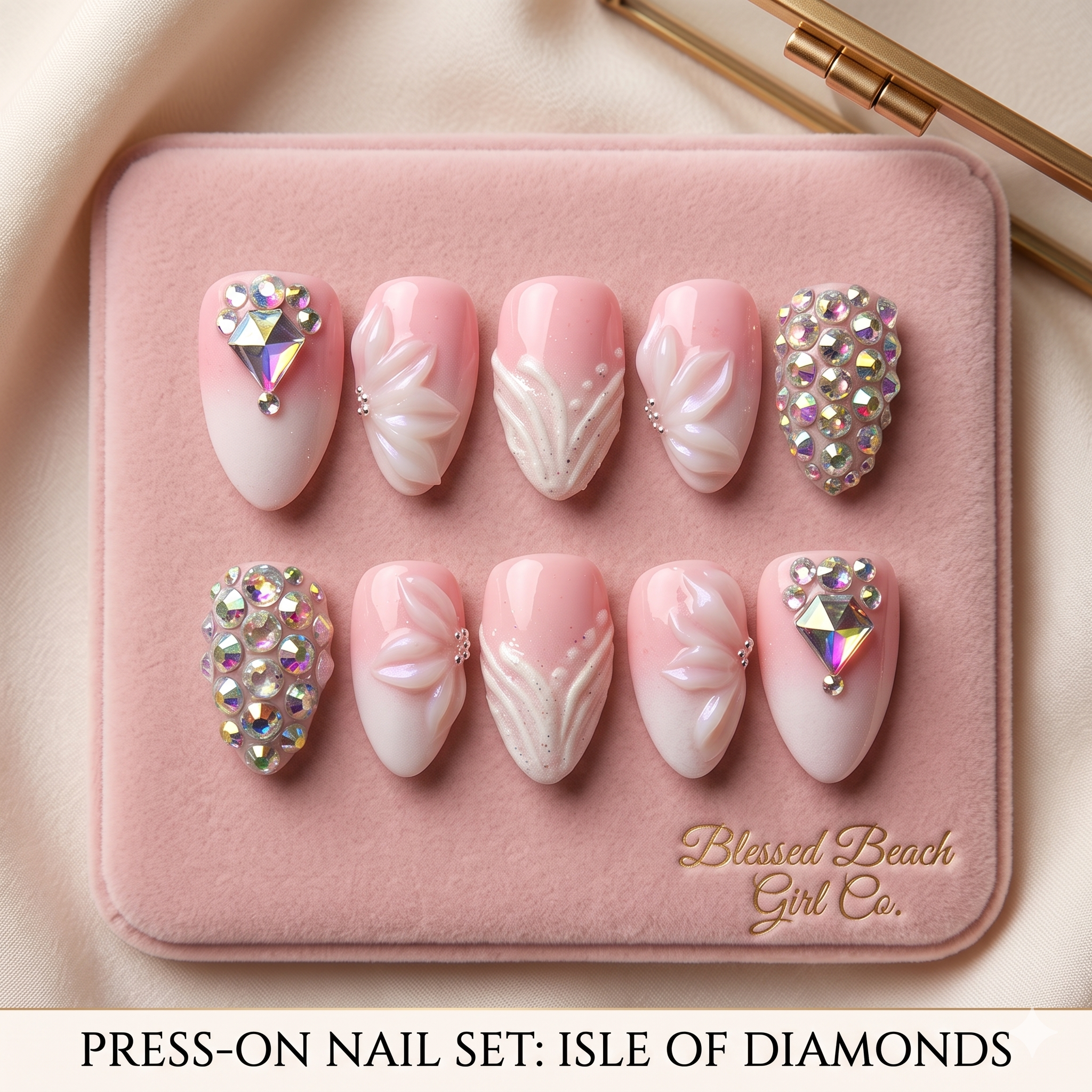 ISLE OF DIAMONDS Press On Nails