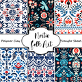 Nordic Folk Art clay transfer sheets E986