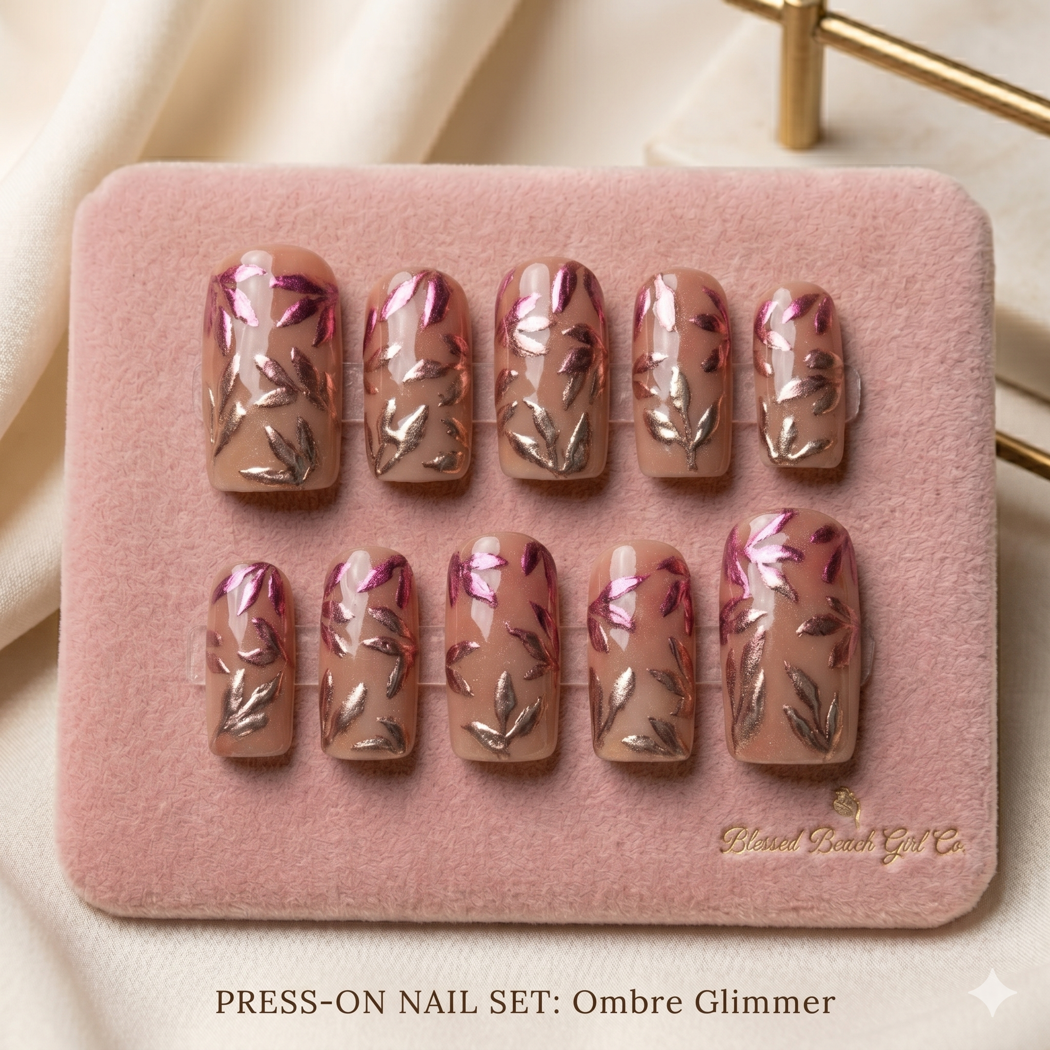 OMBRE GLIMMER Press On Nails