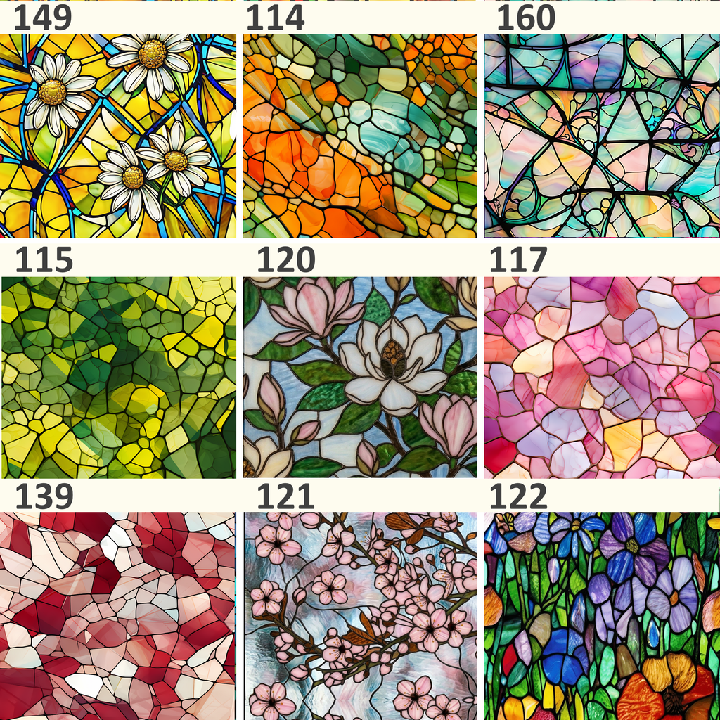 Stained Glass Water Transfer Sheet Book | 38 Exclusive Designs | Polymer Clay