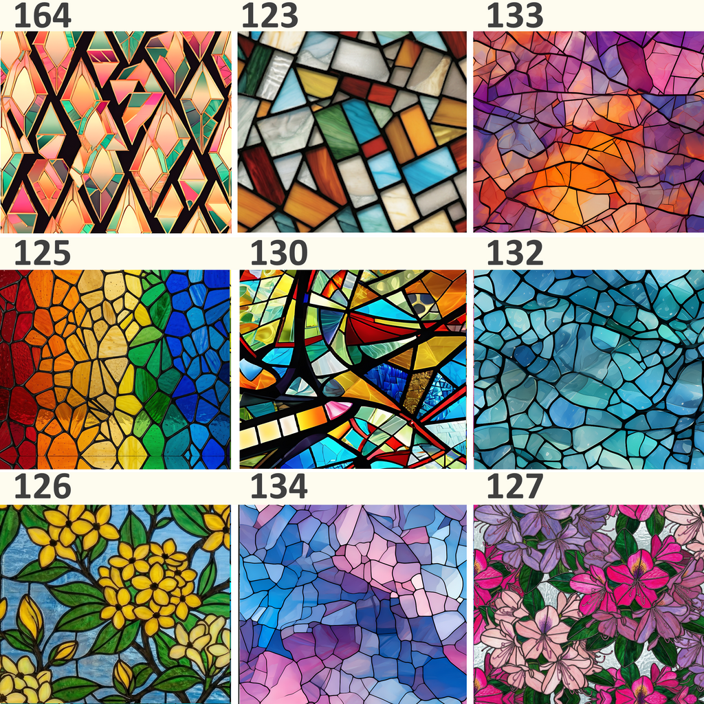 Stained Glass Water Transfer Sheet Book | 38 Exclusive Designs | Polymer Clay