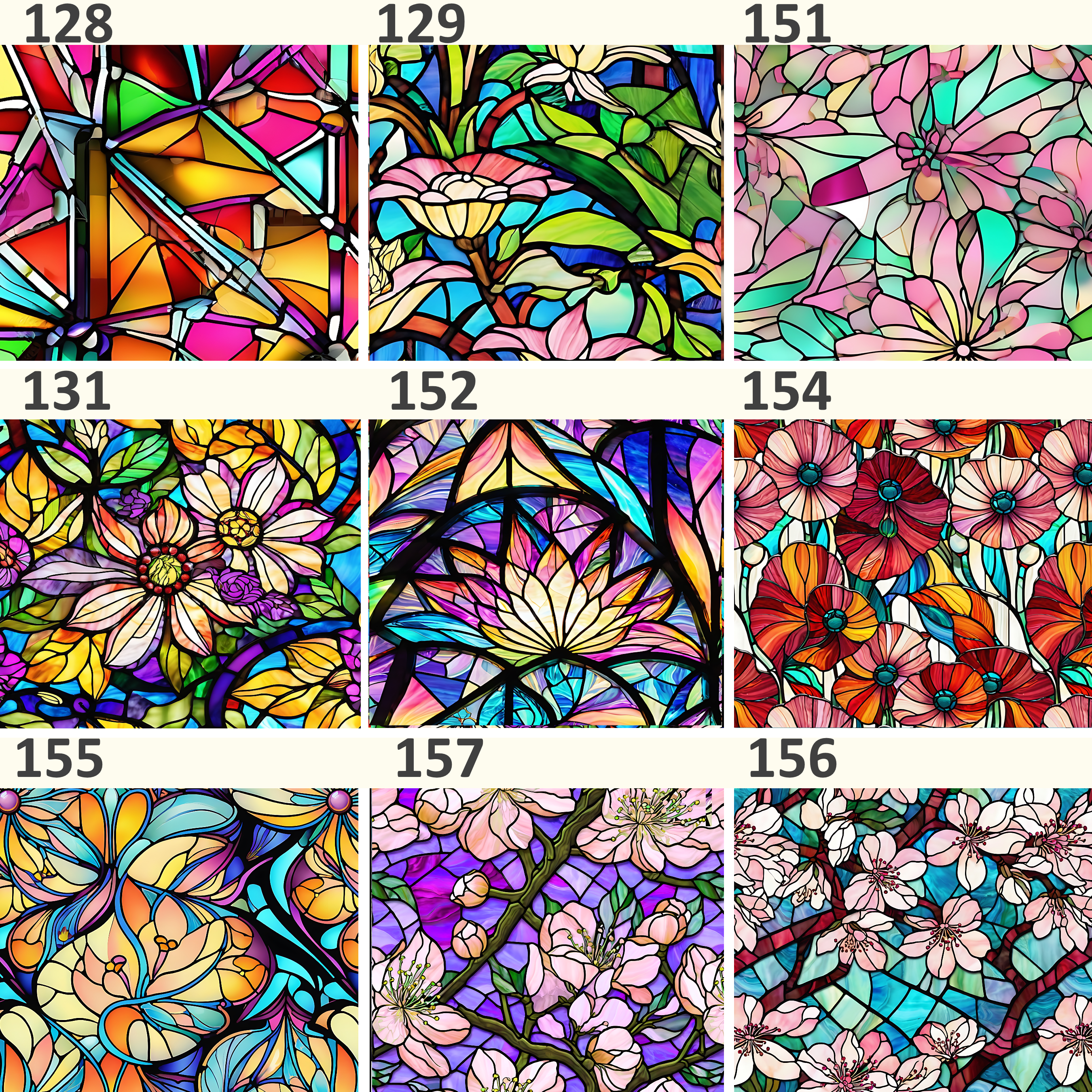 Stained Glass Water Transfer Sheet Book | 38 Exclusive Designs | Polymer Clay