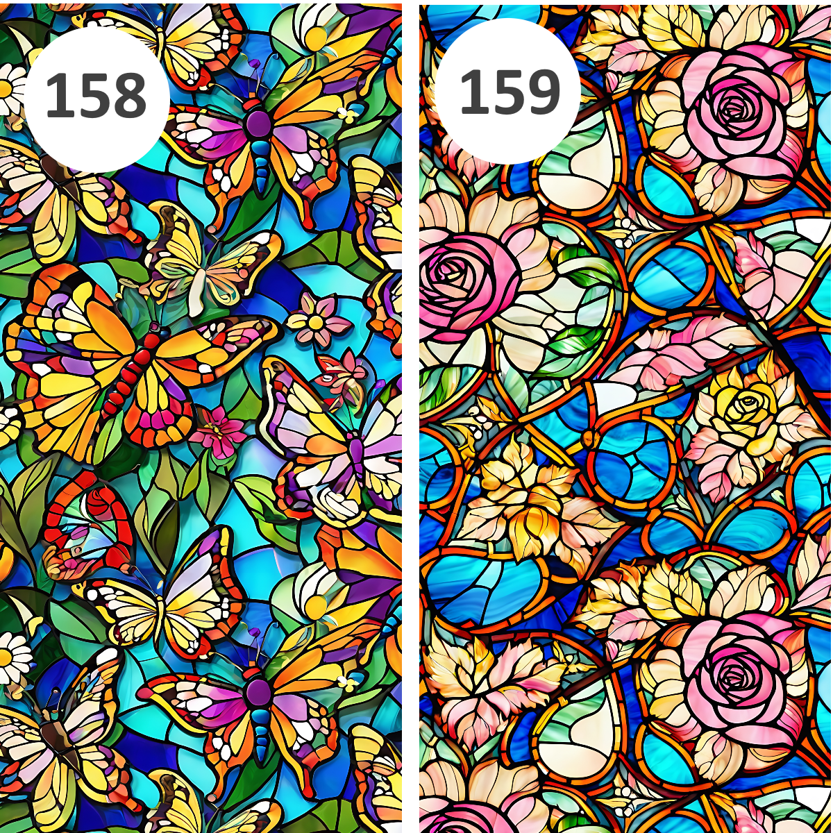 Stained Glass Water Transfer Sheet Book | 38 Exclusive Designs | Polymer Clay
