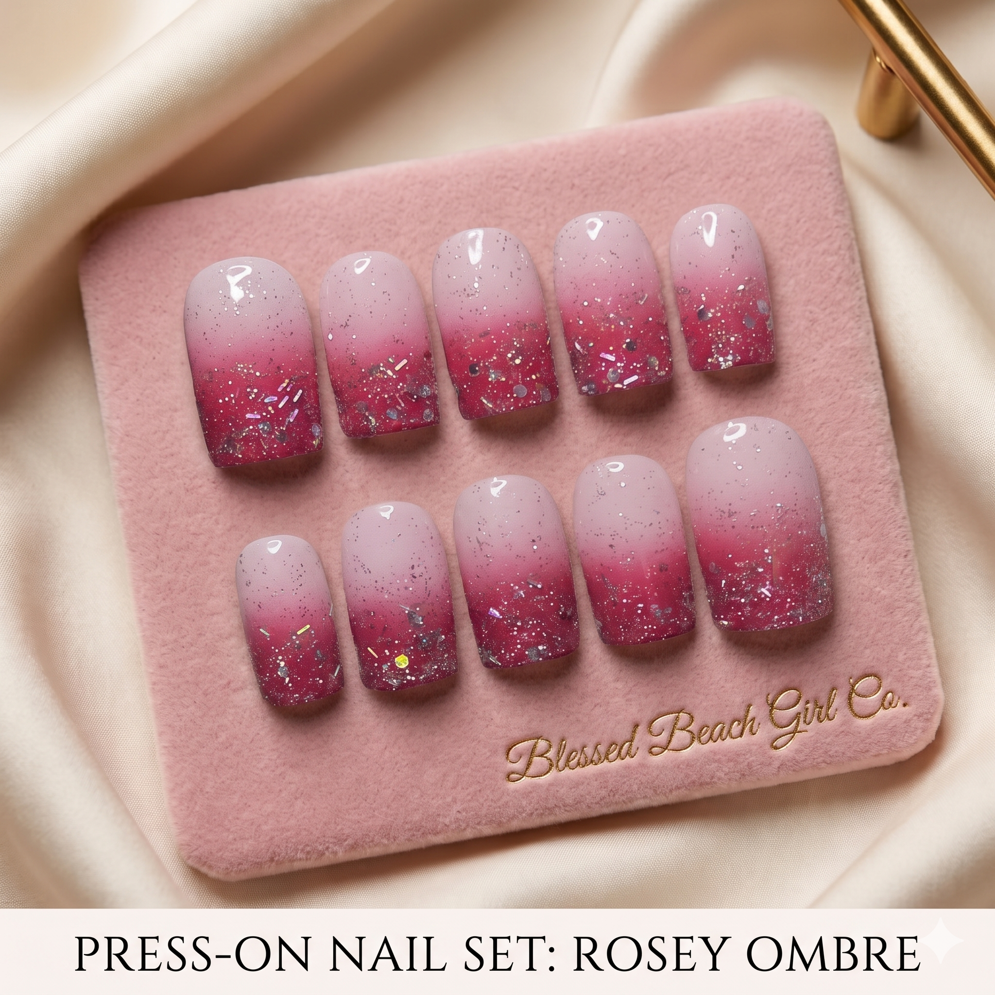 ROSEY OMBRE Press On Nails