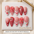 SCARLET FRENCH Press On Nails