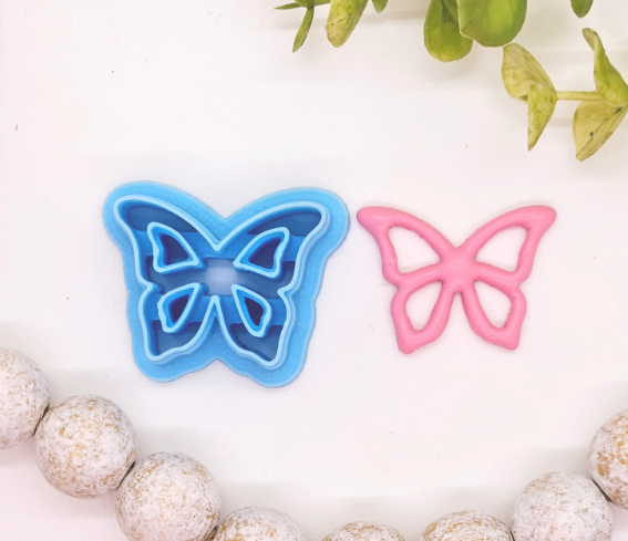 BUTTERFLY embossed polymer clay cutter
