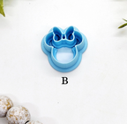 Magical Mouse EARS with bow polymer clay cutters / jewelry making earrings / fondant cake decorating