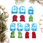 cute SANTA GNOMES / polymer clay cutter / jewelry making /fondant cake decorating