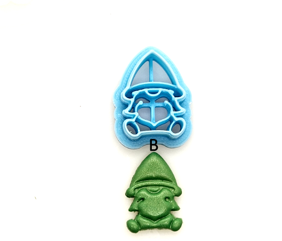 cute SANTA GNOMES / polymer clay cutter / jewelry making /fondant cake decorating