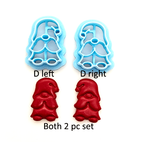 cute SANTA GNOMES / polymer clay cutter / jewelry making /fondant cake decorating