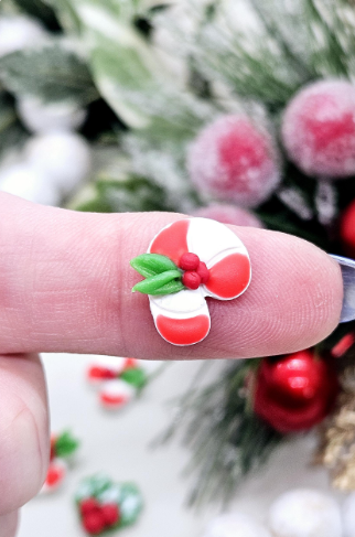 Christmas STUDS polymer clay cutter, jewelry making, fondant cake decorating, Santa hat, candy cane, pine tree cutter, Christmas stocking