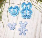 Magical Mouse GINGERBREAD man, Christmas polymer clay cutters, jewelry making, earrings making, fondant decorating