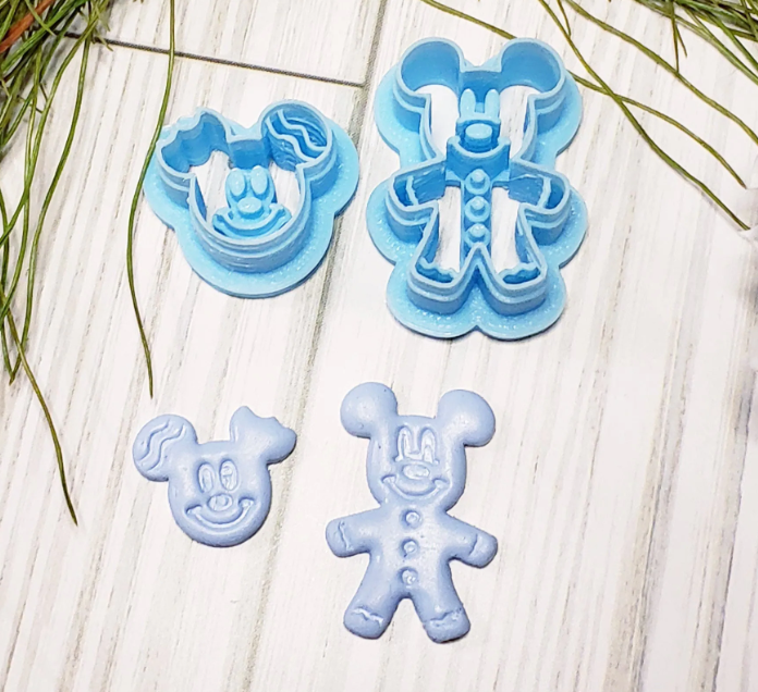 Magical Mouse GINGERBREAD man, Christmas polymer clay cutters, jewelry making, earrings making, fondant decorating