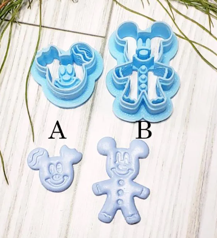 Magical Mouse GINGERBREAD man, Christmas polymer clay cutters, jewelry making, earrings making, fondant decorating