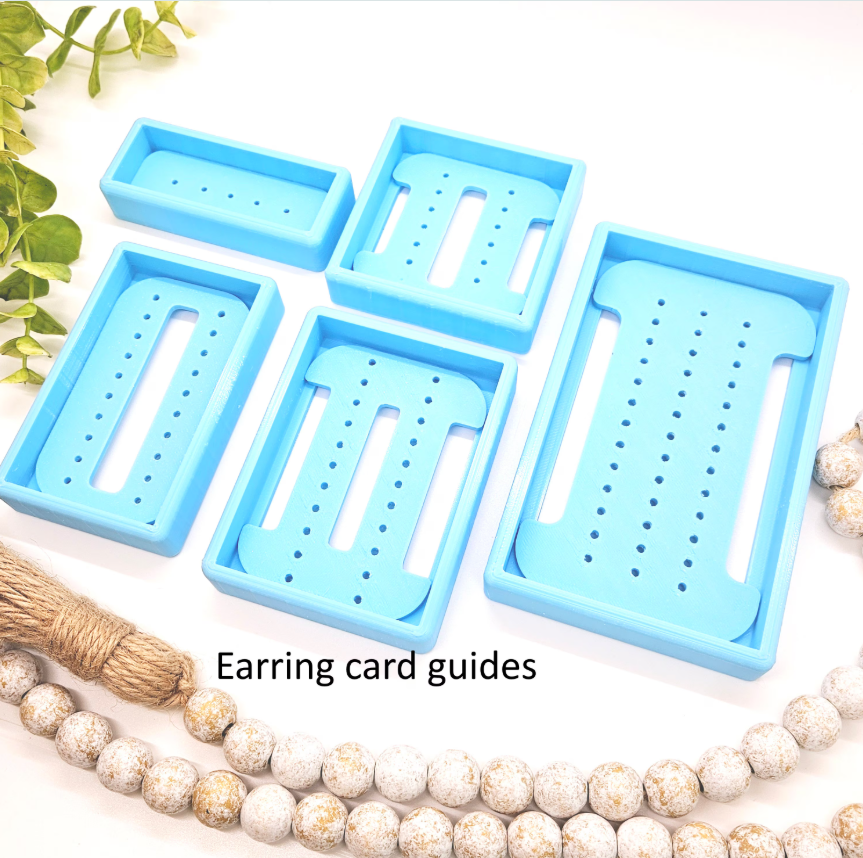 EARRING CARD Drill Guide / polymer clay tools for jewelry making