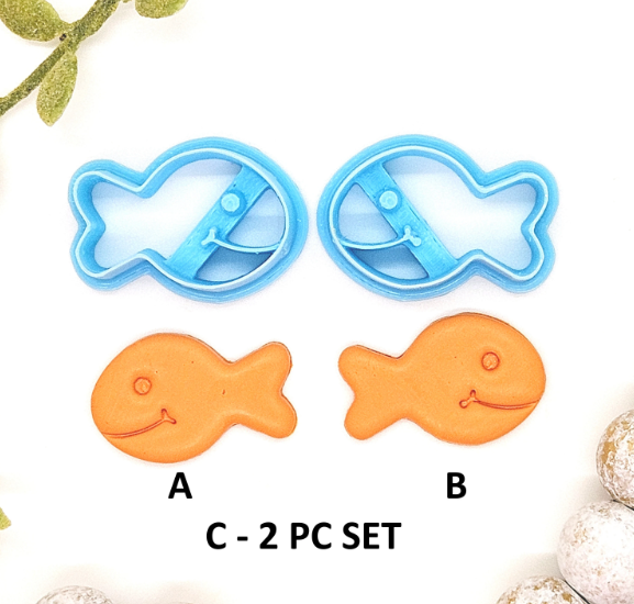 Goldfish CHEESE CRACKERS polymer clay cutters