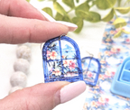 Arched WINDOW FRAME  polymer clay cutters / jewelry making / fondant cake decorating / window pane clay cutter / window clay cutter