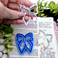 BOW Bookmark paperclip polymer clay cutter / jewelry making earrings / Bow clay cutter / big bow bookmark clay cutter