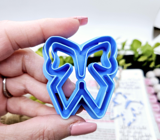 BOW Bookmark paperclip polymer clay cutter / jewelry making earrings / Bow clay cutter / big bow bookmark clay cutter
