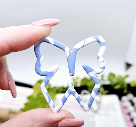 BOW Bookmark paperclip polymer clay cutter / jewelry making earrings / Bow clay cutter / big bow bookmark clay cutter