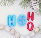 Santa HO HO LETTERS set sharp polymer clay cutters for jewelry making