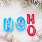 Santa HO HO LETTERS set sharp polymer clay cutters for jewelry making