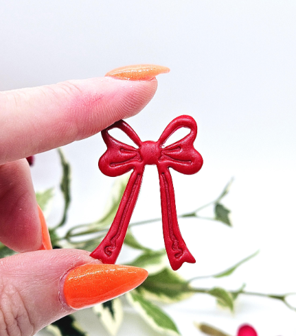 BOW 101 polymer clay cutter, jewelry making, fondant cake decorating, package bow, Christmas bow, present bow